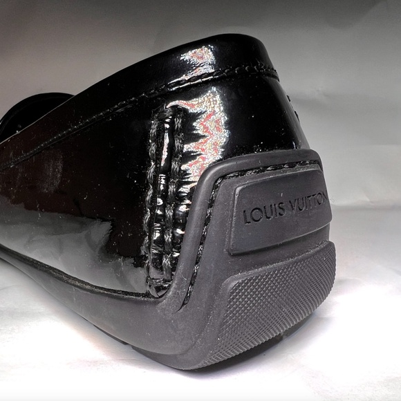 LOUIS VUITTON LOGO PATENT LEATHER LOAFERS - Picture 7 of 7